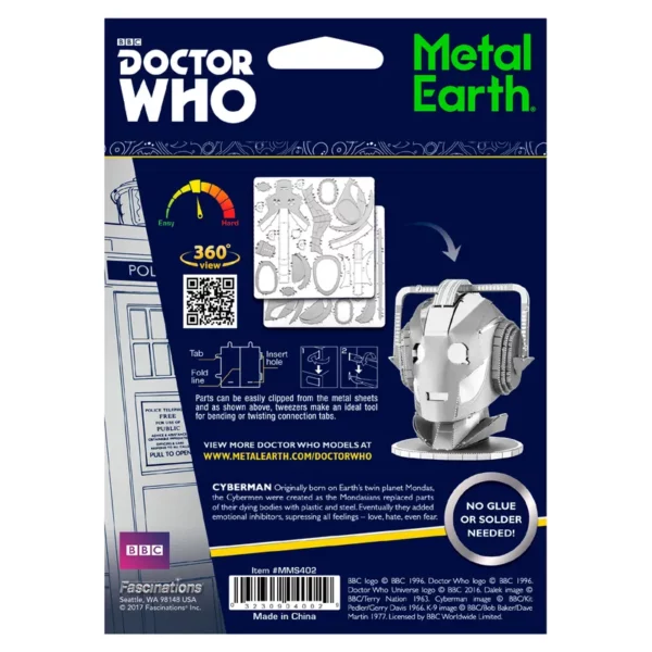 Metal Earth </br>Casque de Cyberman – Image 3