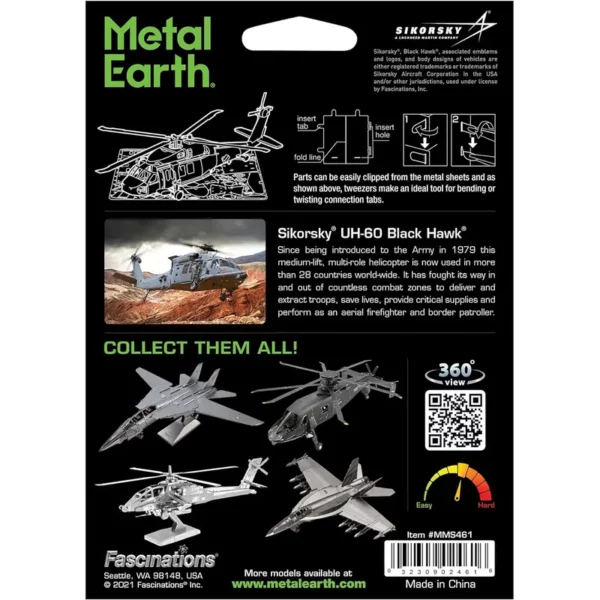 Metal Earth </br>Black Hawk – Image 3