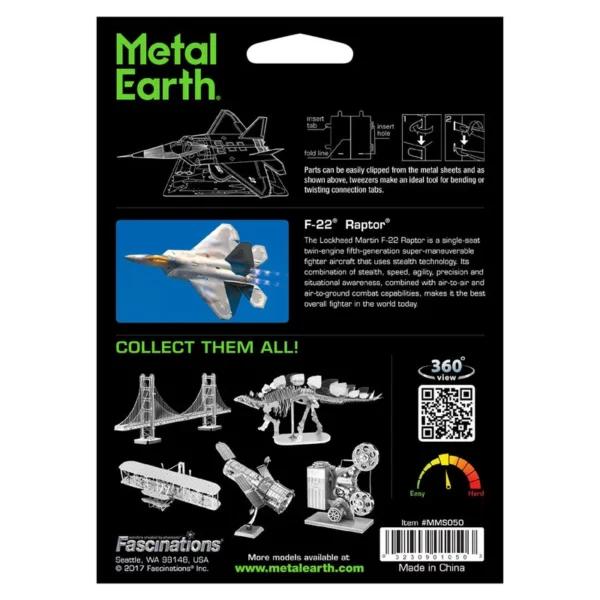 Metal Earth </br>F22 Raptor – Image 3