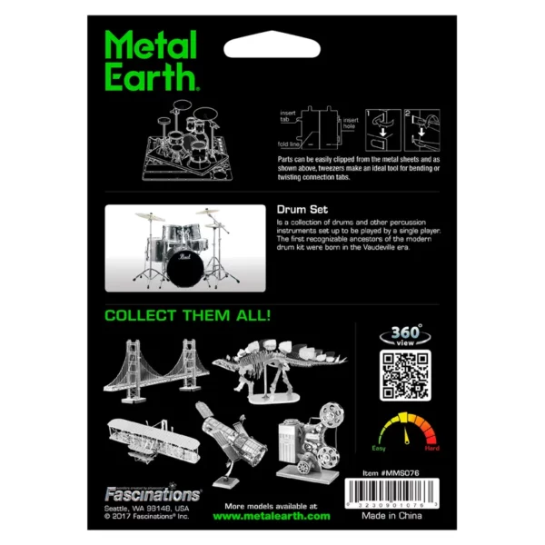 Metal Earth </br>Set de Batterie – Image 3