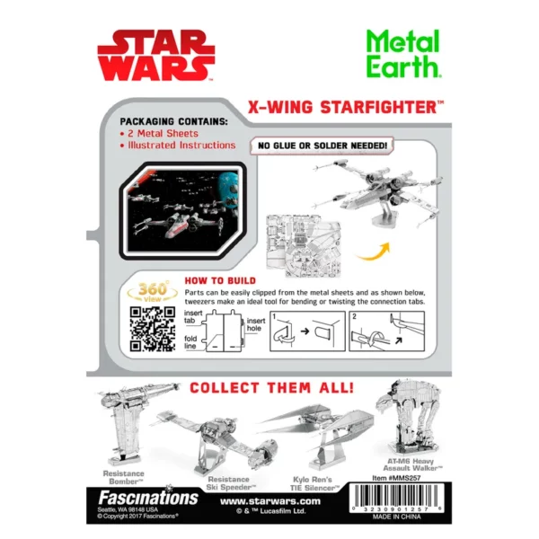 Metal Earth </br>Chasseur Stellaire </br>X-Wing – Image 3