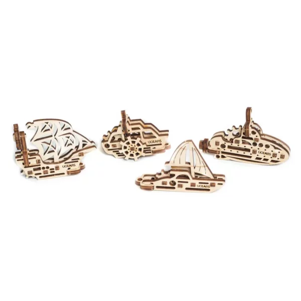 Ugears </br>U-fidget/bateaux </br>lot de 4 pièces