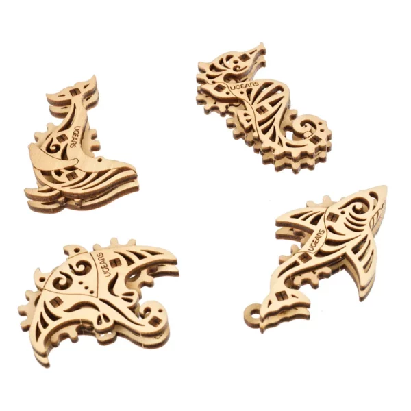 Ugears </br>U-fidget/Océan Pacifique </br>lot de 4 pièces