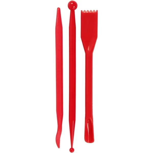 Outils de modelage <br>rouge lot de 3